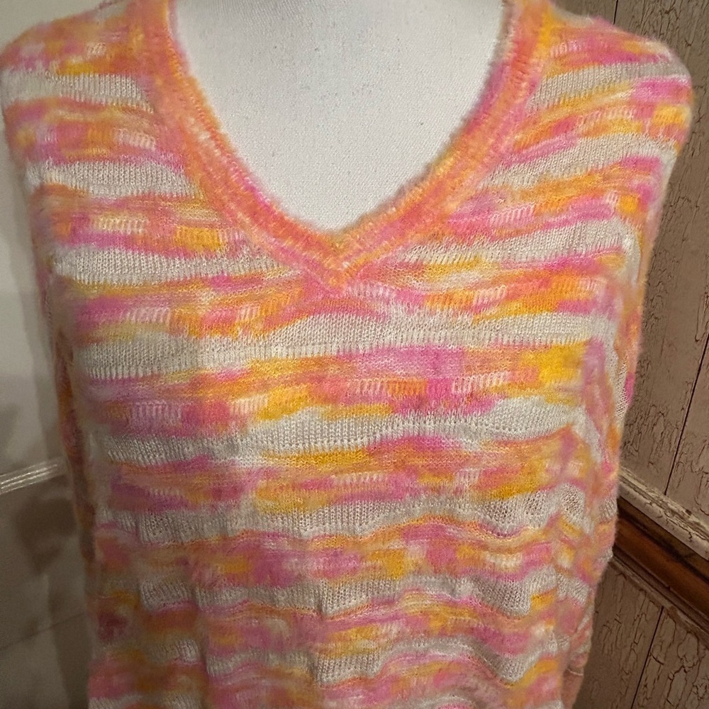 Free People Intimately Multicolor V-Neck Sweater - Picture 3 of 13